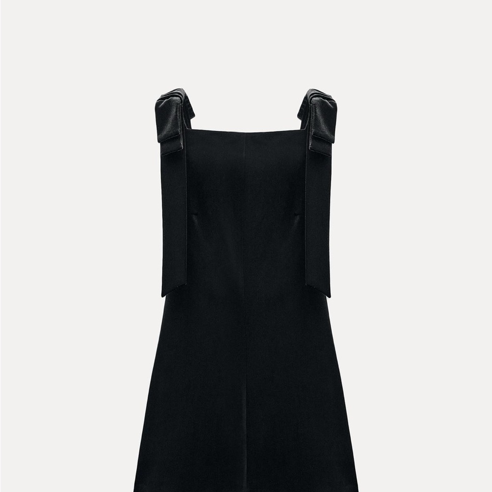 Zara velvet bow dress small